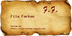 Fila Farkas névjegykártya